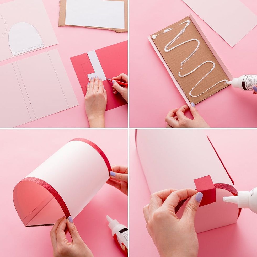 making your diy paper valentines mailbox