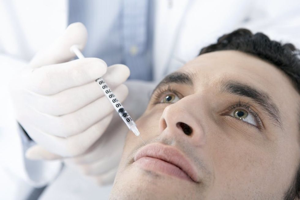 Man receiving Botox injection