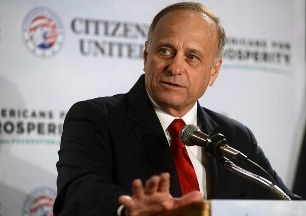MANCHESTER, NH - APRIL 12: U.S Representative Steve King (R-IO) Steve King speaks at the Freedom Summit at The Executive Court Banquet Facility April 12, 2014 in Manchester, New Hampshire. The Freedom Summit held its inaugural event where national conservative leaders bring together grassroots activists on the eve of tax day. Photo by Darren McCollester/Getty Images)