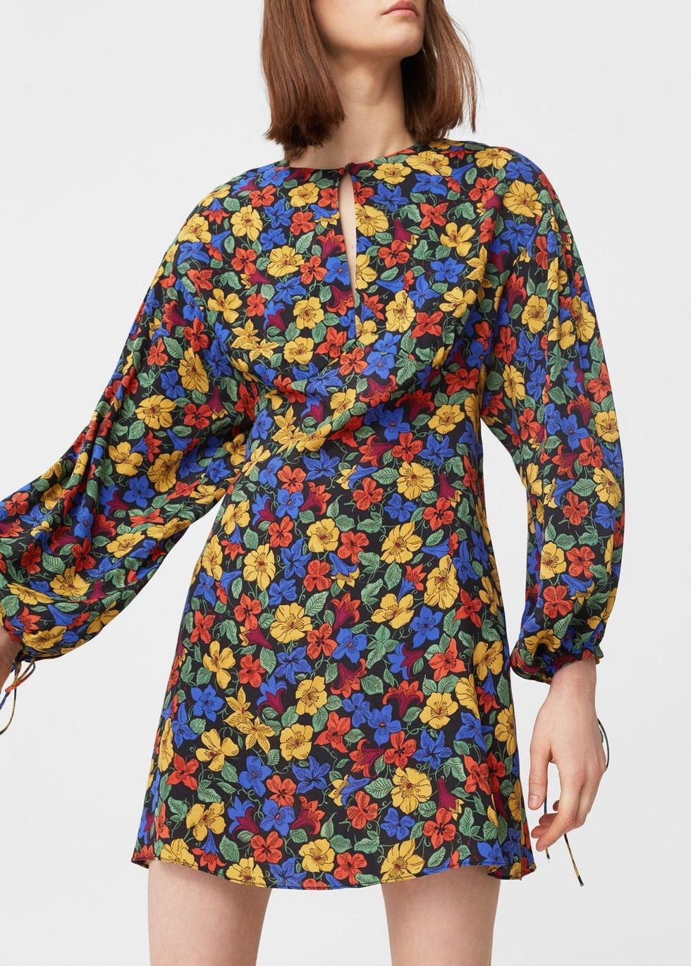 Mango Floral-Print Flowy Dress