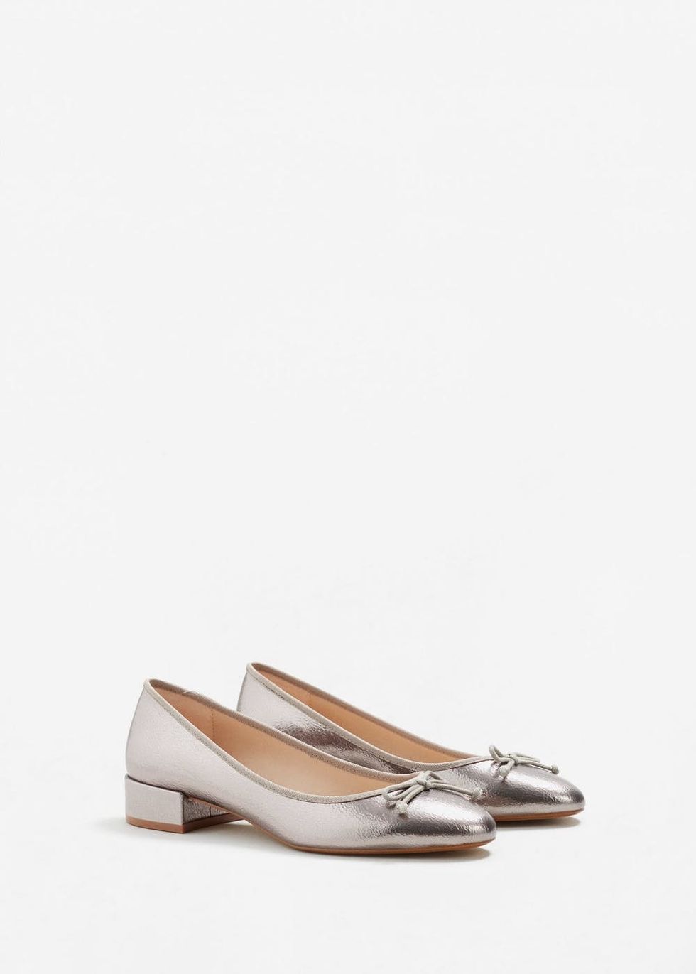 Mango Metallic Ballerinas