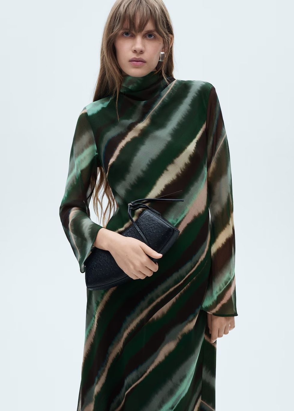 Mango Printed Turtleneck Dress