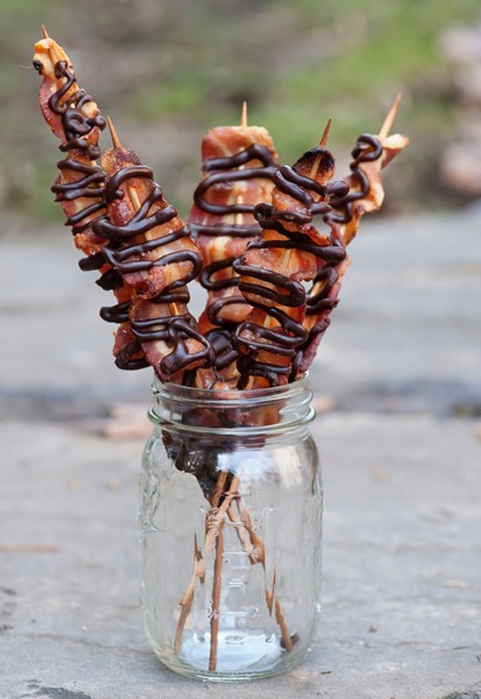 Maple Chocolate Bacon Skewers