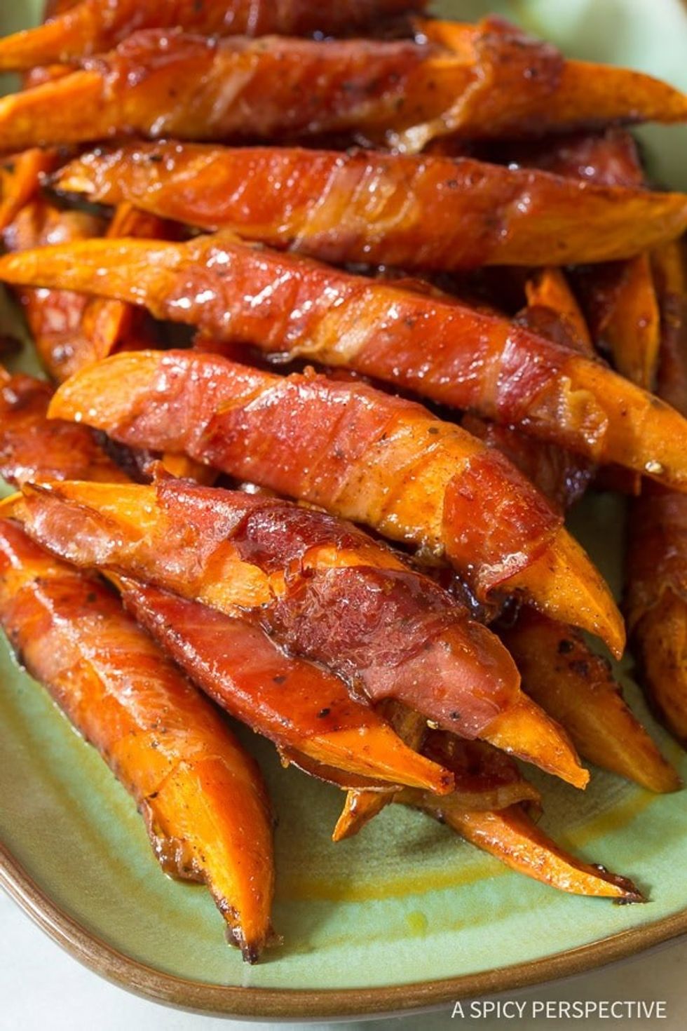 Maple Glazed Prosciutto Wrapped Sweet Potatoes