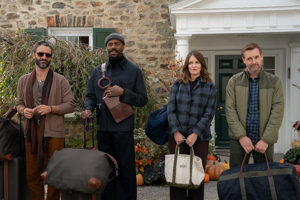 Marco Calvani, Colman Domingo, Tina Fey, and Will Forte in The Four Seasons on Netflix