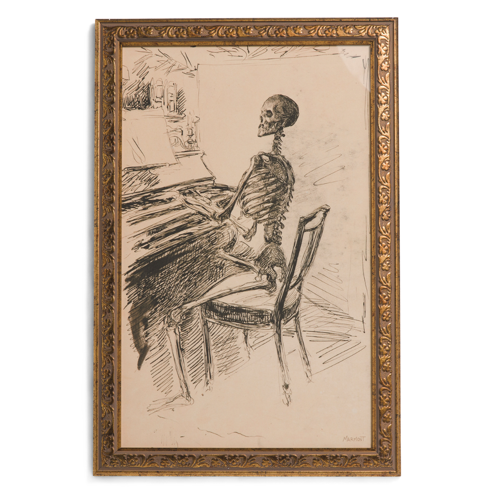 Marmont Hill Skeleton Piano Man Wall Art