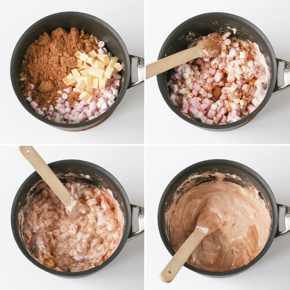 Marshmallow popcorn bars step1 collage