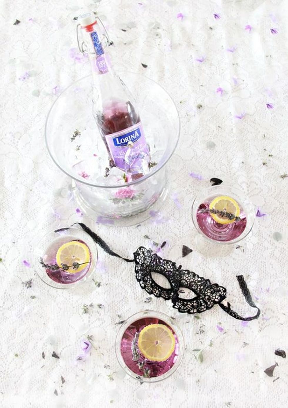 Martini Masquerade with a purple color scheme