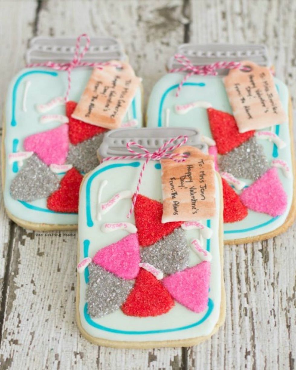 Mason Jar valentines cookies