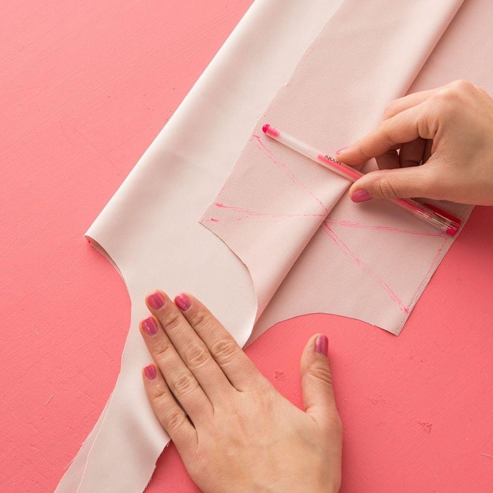 match up the curves and pleats of your tank