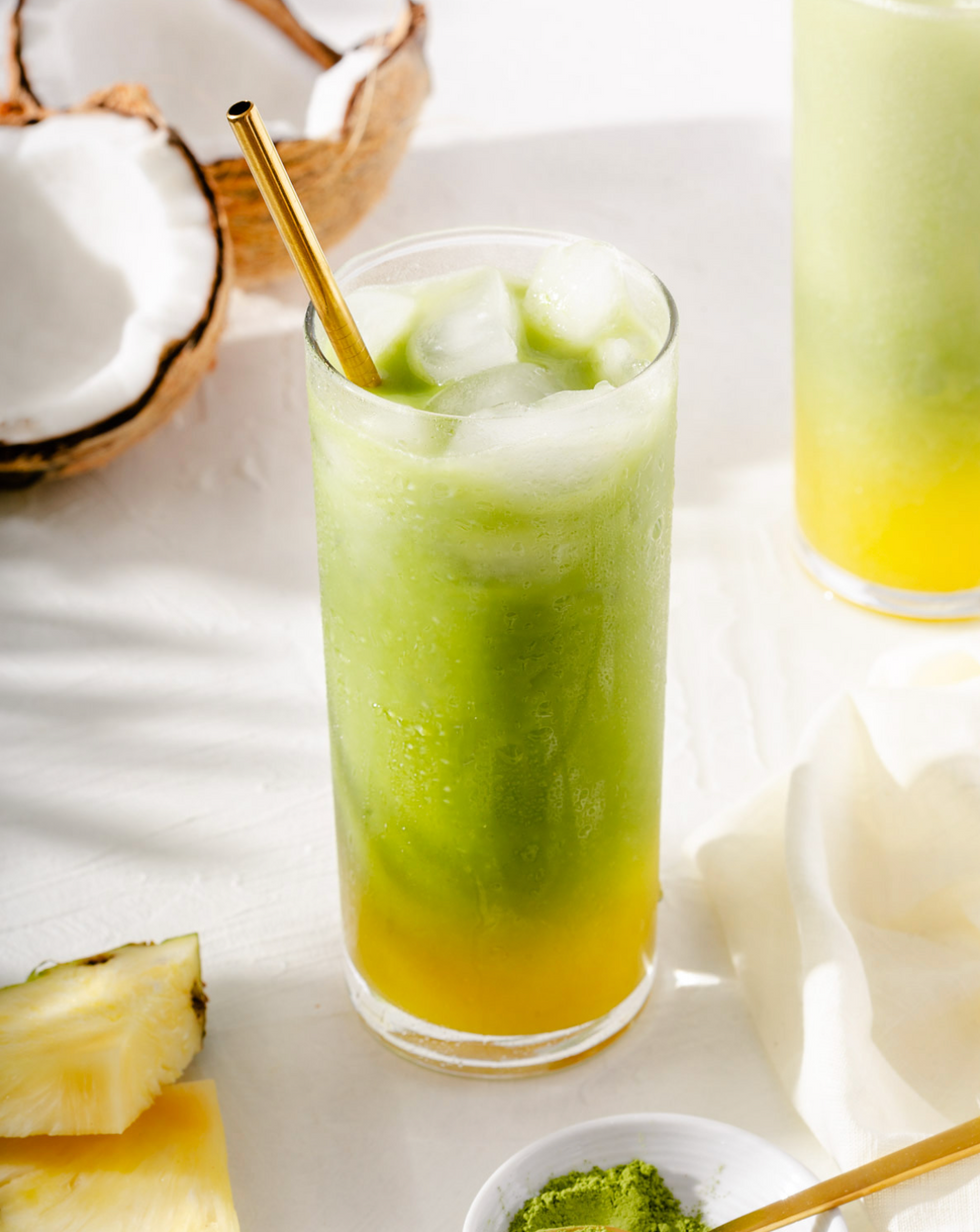 Matcha Pineapple Drink for cinco de mayo