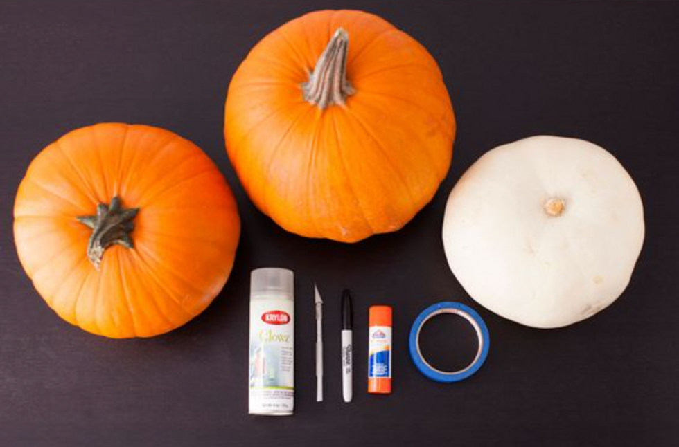 materials you need for glow in the dark pumpkins