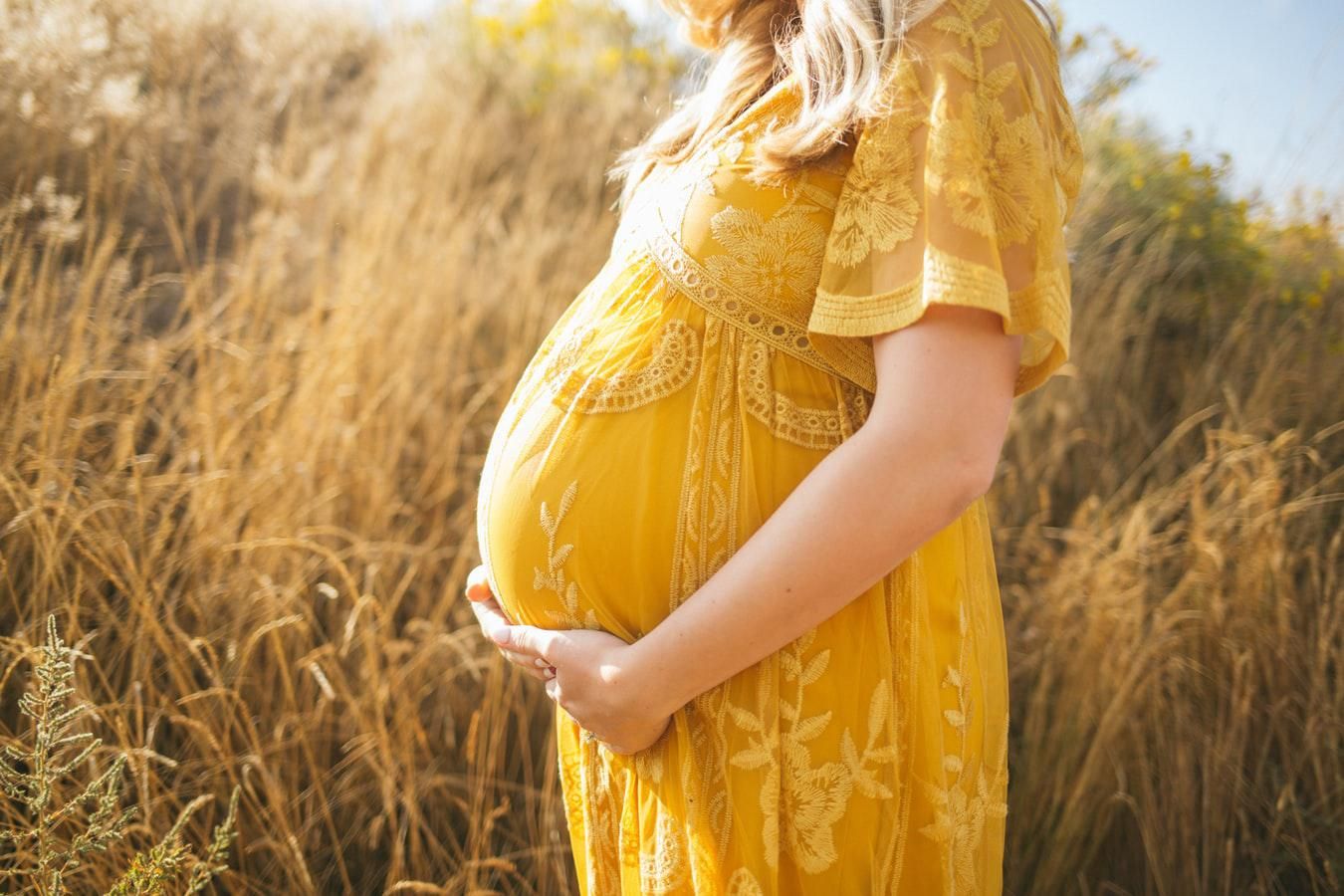 maternity clothes yellow dress