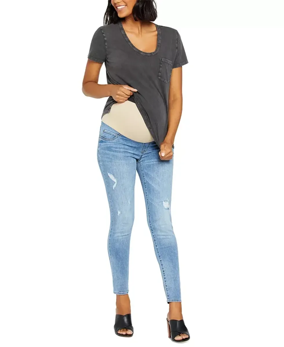 Maternity Distressed Skinny Jeans