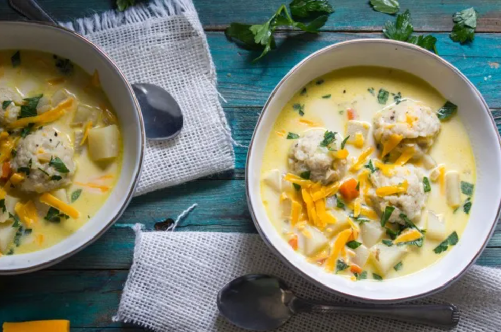 Matzo Ball Potato Chowder