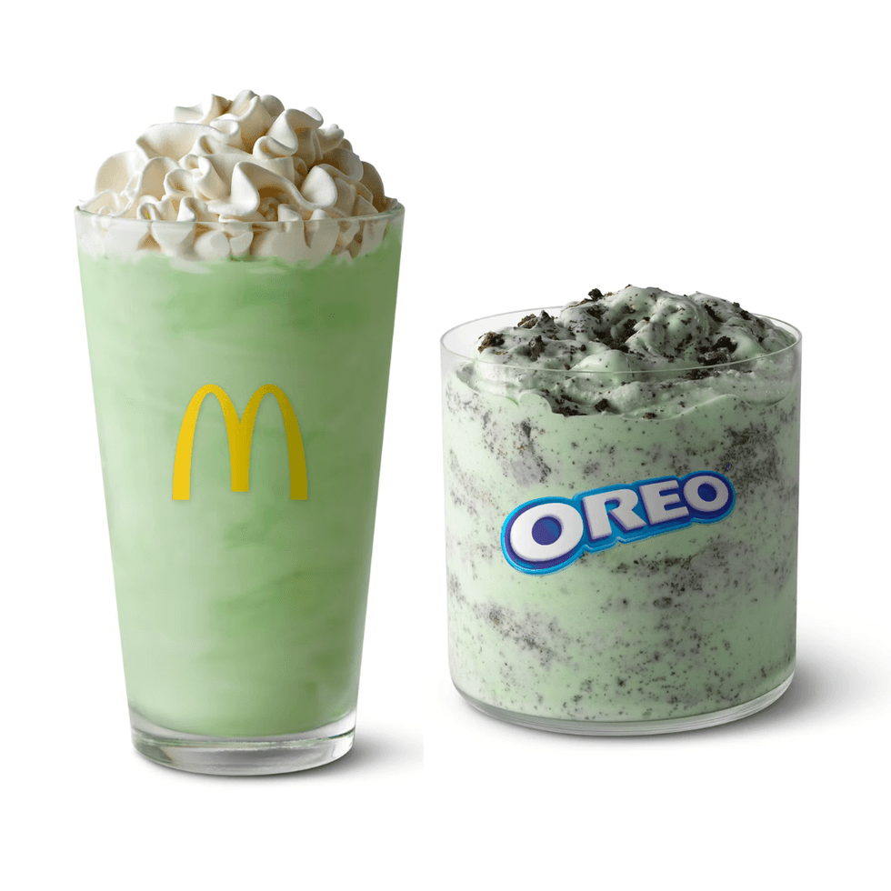 McDonald's Shamrock Shake and Oreo Shamrock McFlurry for St. Patrick's Day 2026