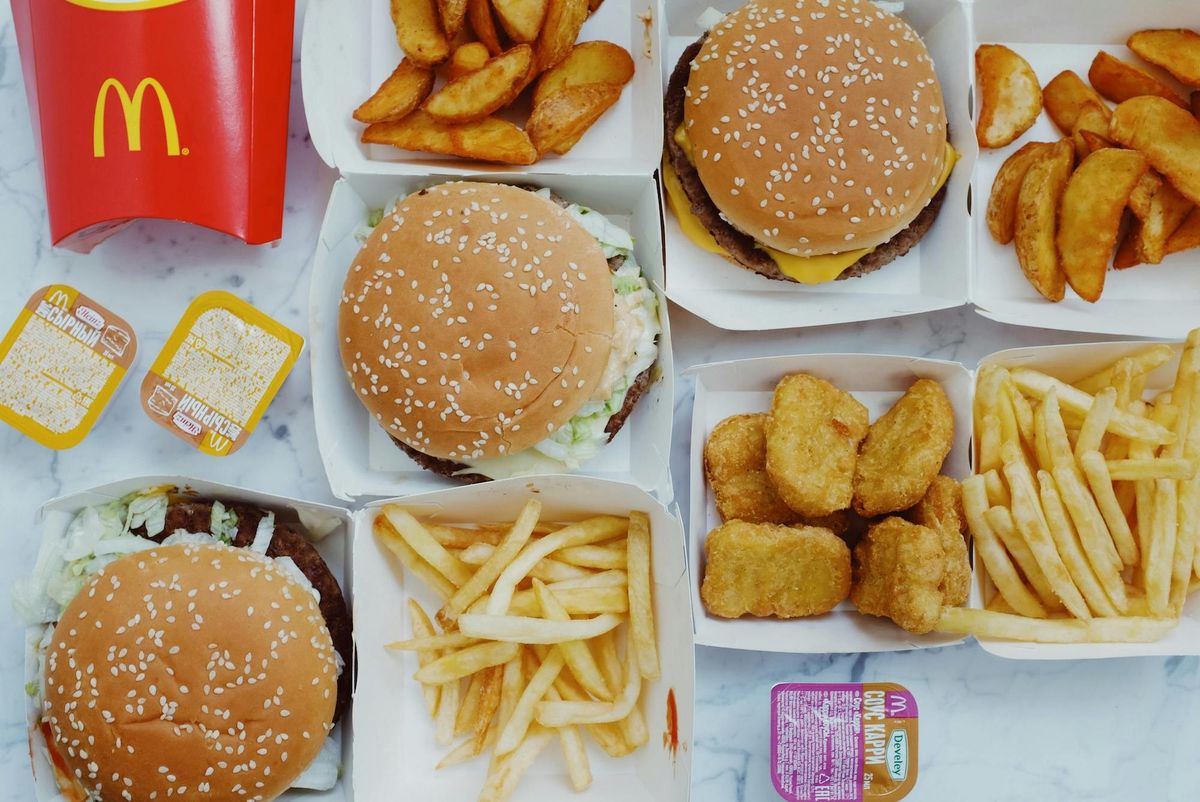 mcdonalds secret menu big mac table with food 