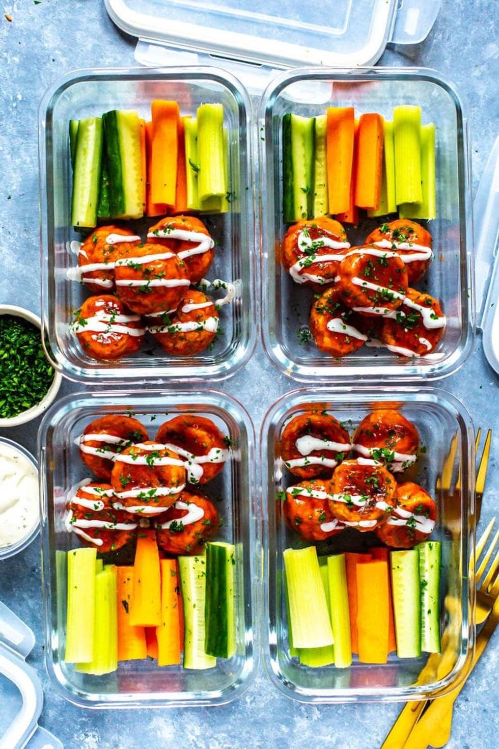 Meal Prep Buffalo Chicken Meatballs