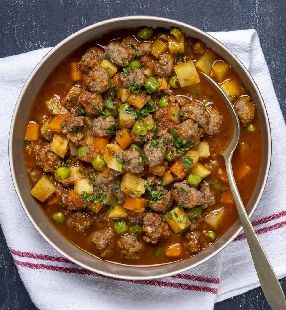 Meatball Stew with Potato and Carrot
