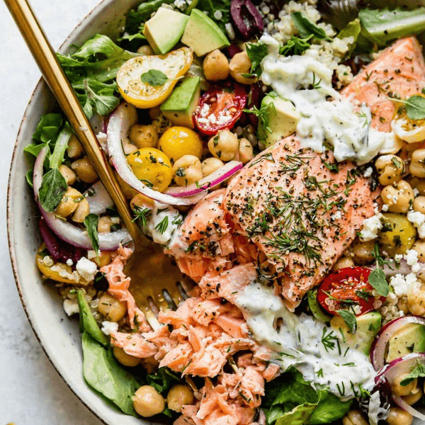 Mediterranean Bowl with Salmon