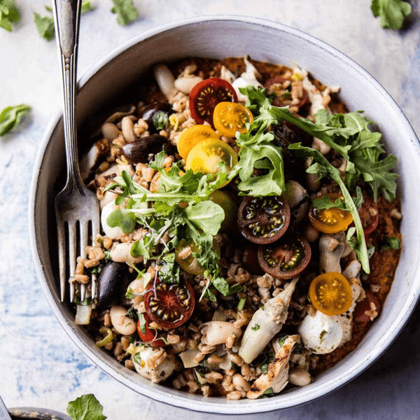 Mediterranean Chicken and Farro Salad