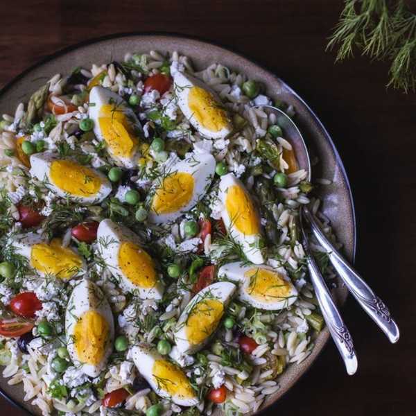 Mediterranean-Style Orzo Salad With Spring Vegetables