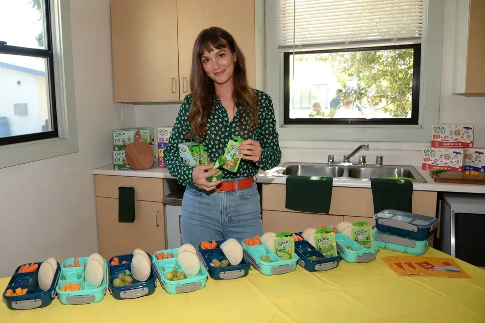 Meester with GoGo Squeez and Feeding America