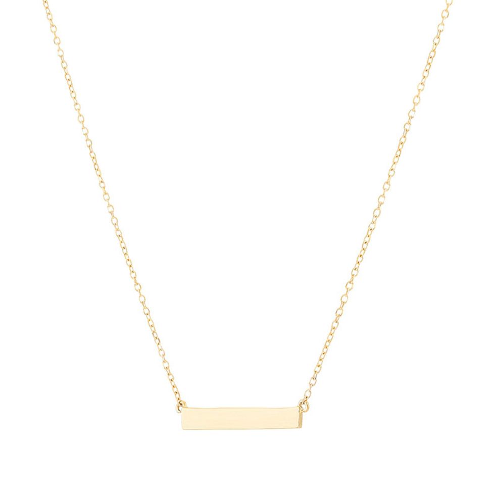 Mejuri Horizontal Engravable Bar Necklace