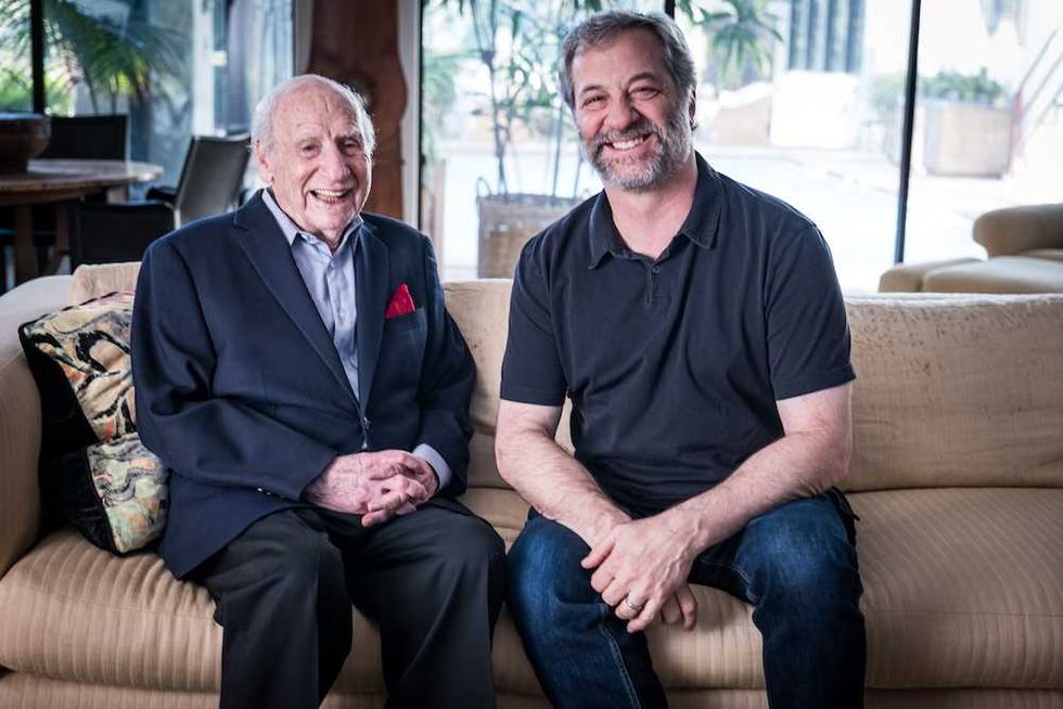 Mel Brooks and Judd Apatow in Mel Brooks: The 99 Year Old Man! on HBO Max