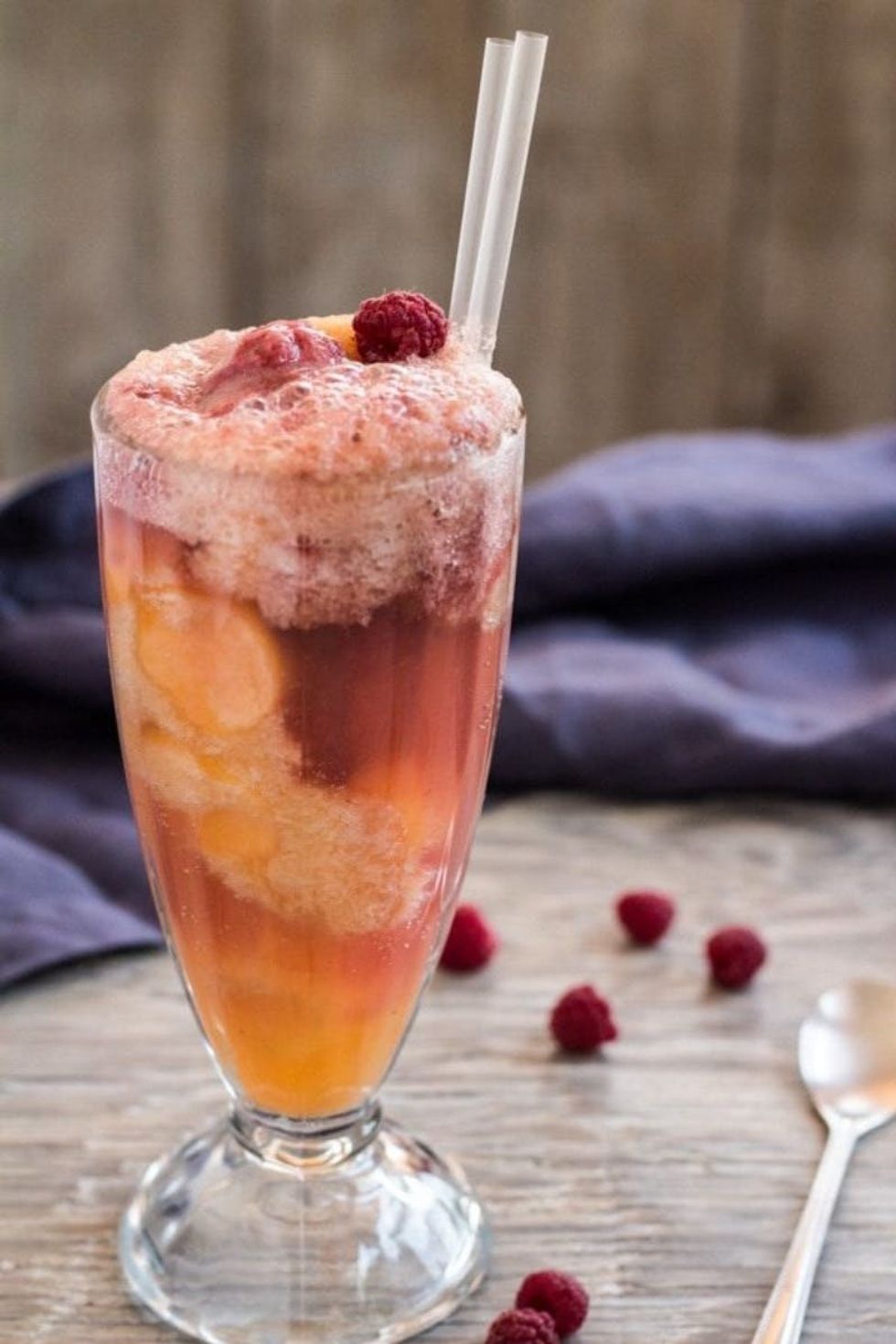 Melon Raspberry Soda Float