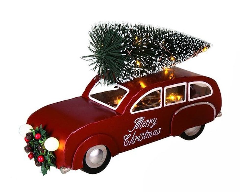Merry Christmas Vintage Car