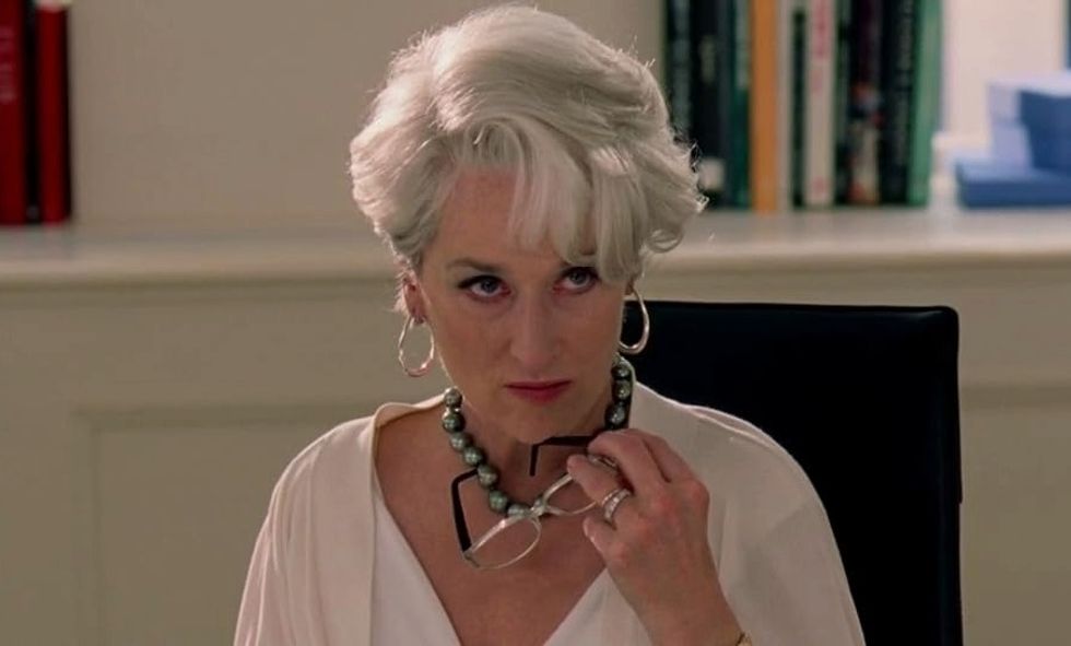 Meryl Streep as Miranda Priestly in The Devil Wears Prada