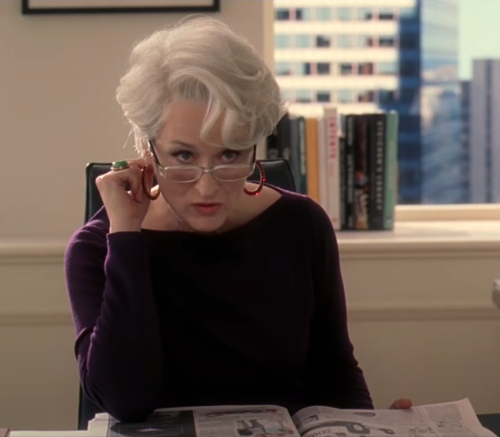 meryl streep as miranda priestly in 'the devil wears prada'