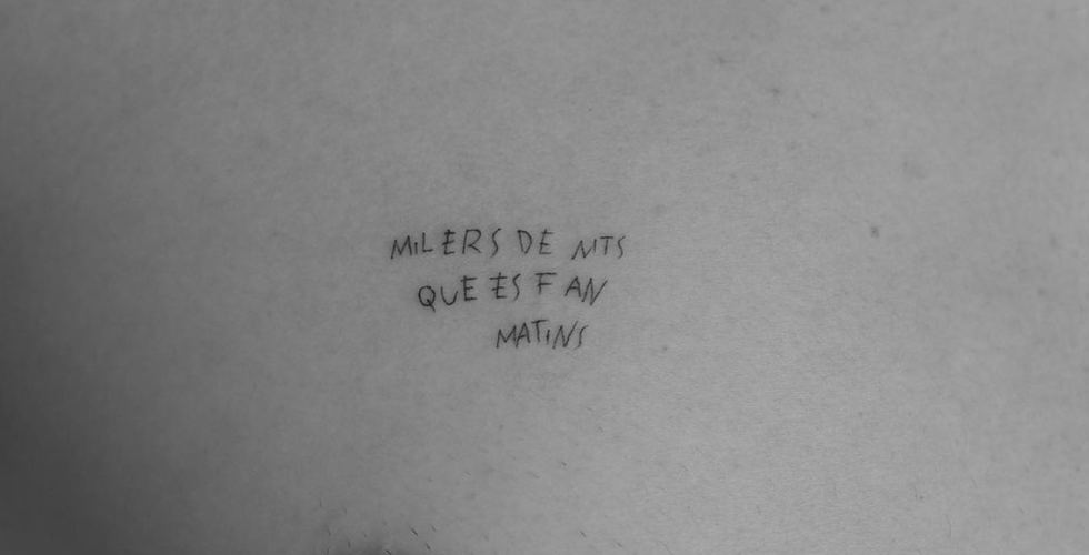 Messy handwriting tattoo