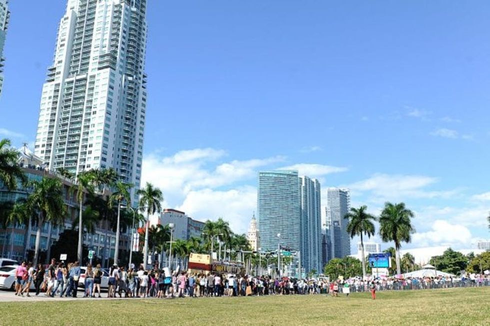MIAMI, FL - JANUARY 21: Demonstrators attend the rally at the Women's March at Bayfront Park Amphitheater on January 21, 2017 in Miami, Florida. (Photo by Sergi Alexander/Getty Images)