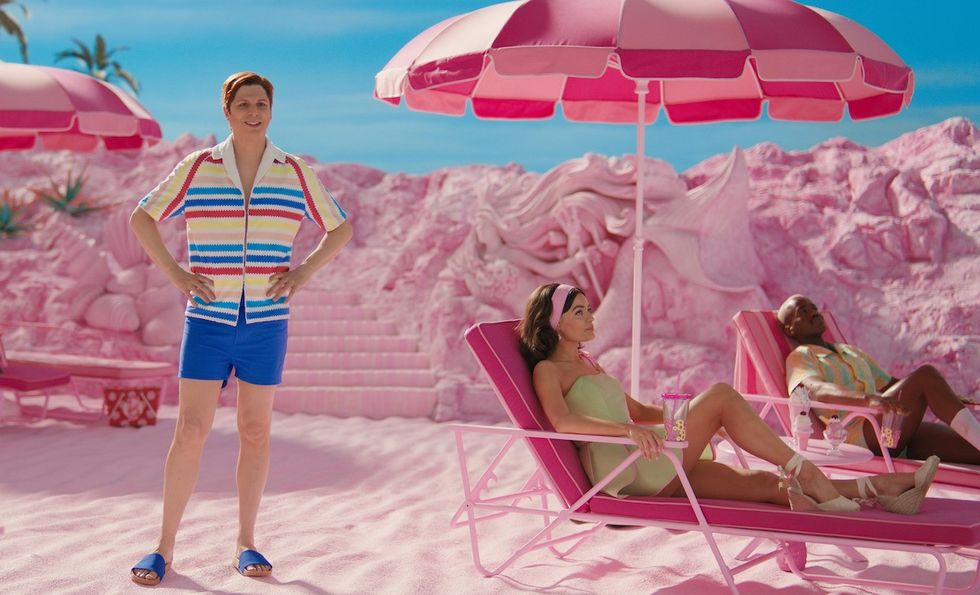 michael cera and emma mackey in the barbie movie