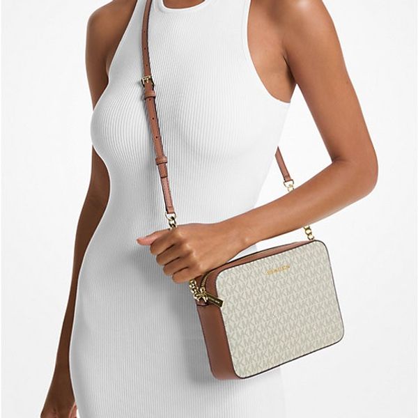 Michael Kors Jet Set Large Printed Logo Crossbody Bag