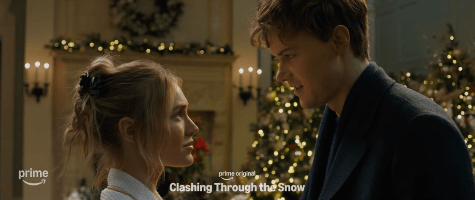michelle randolph and chris briney in clashing through the snow