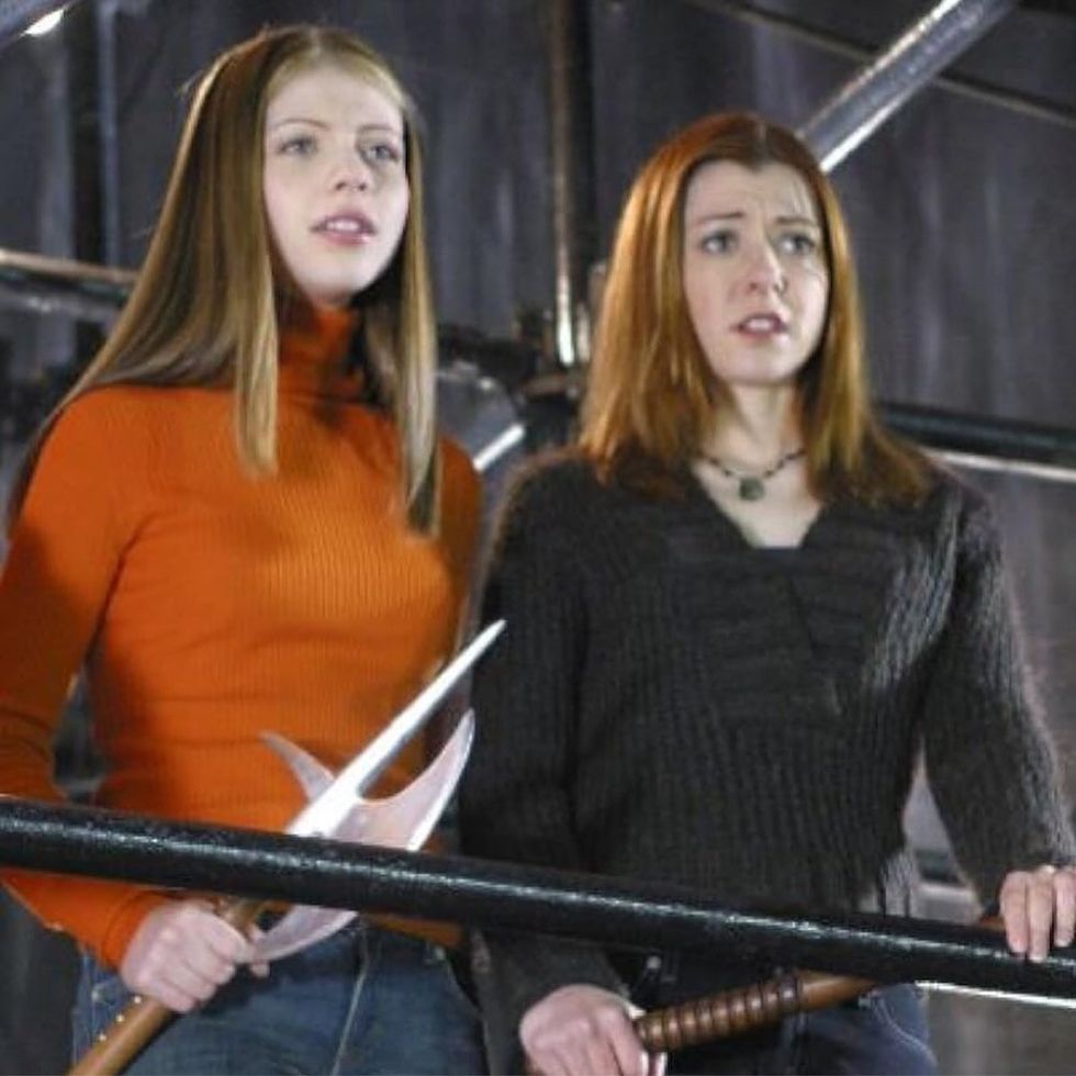 michelle trachtenberg and alyson hannigan in 'buffy the vampire slayer'