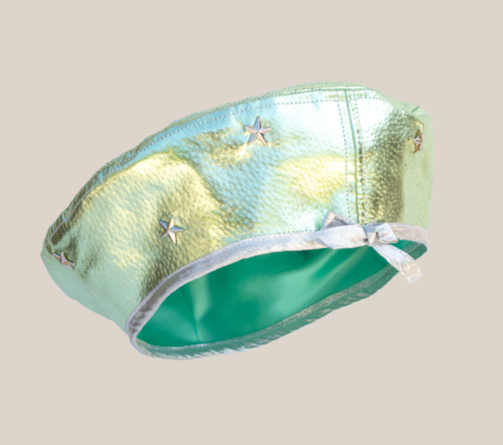 Michons Marigot Leather Crown Beret