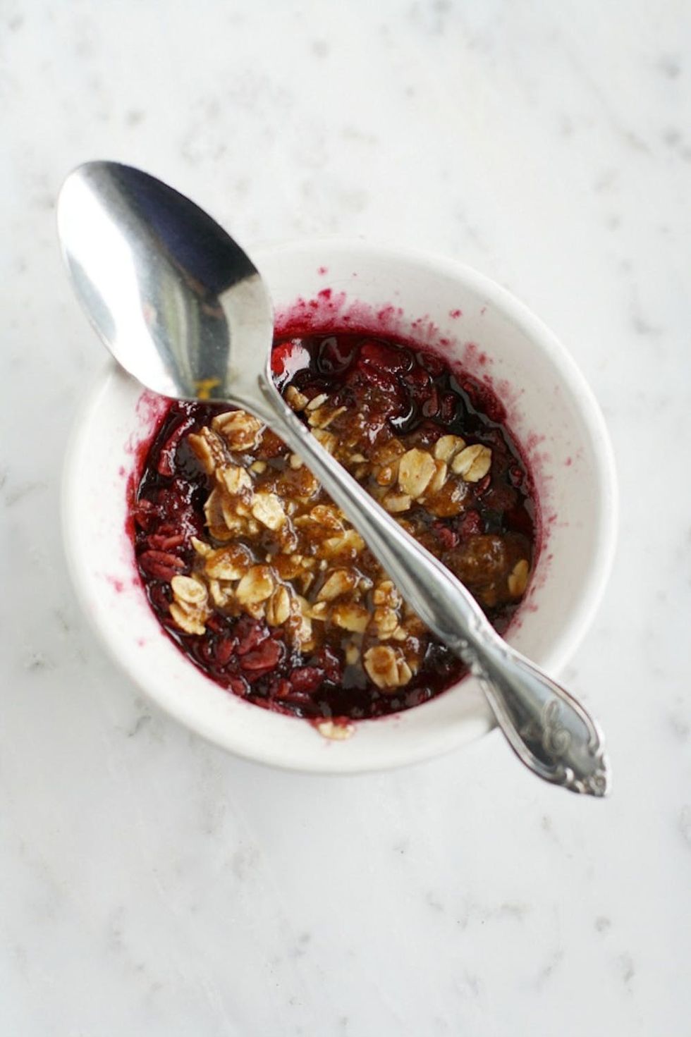 Microwave Cherry Crisp