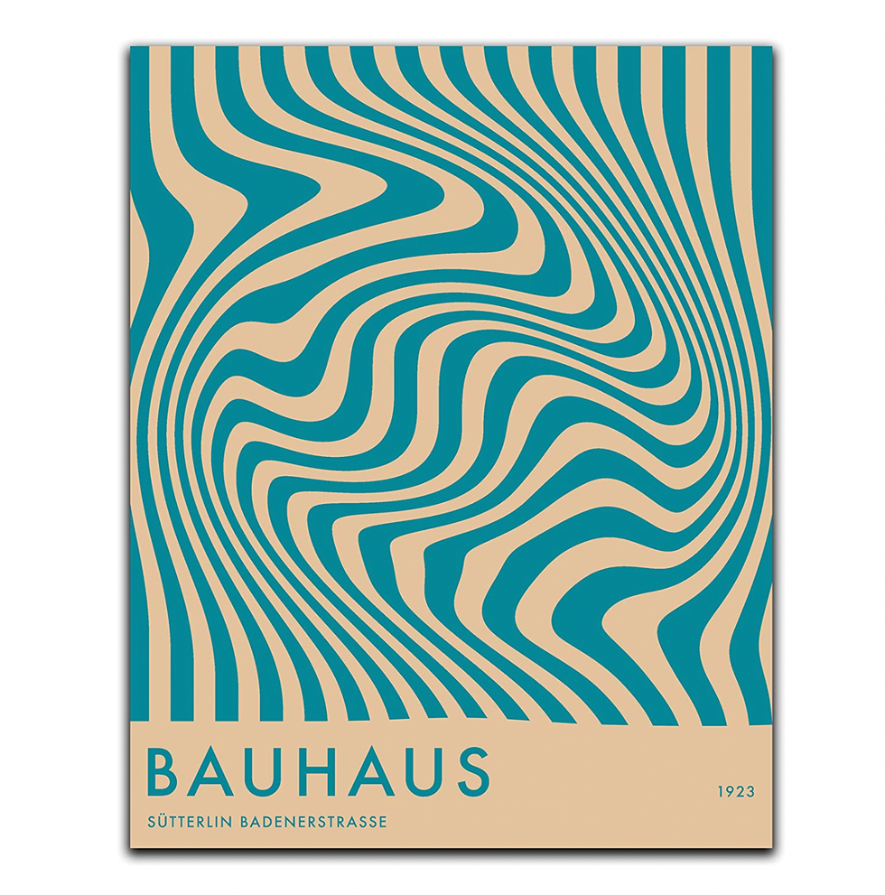 mid century bauhaus print