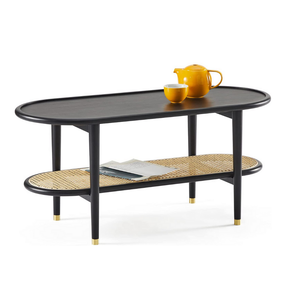 Mid Century Modern Rattan Coffee Table amazon furniture