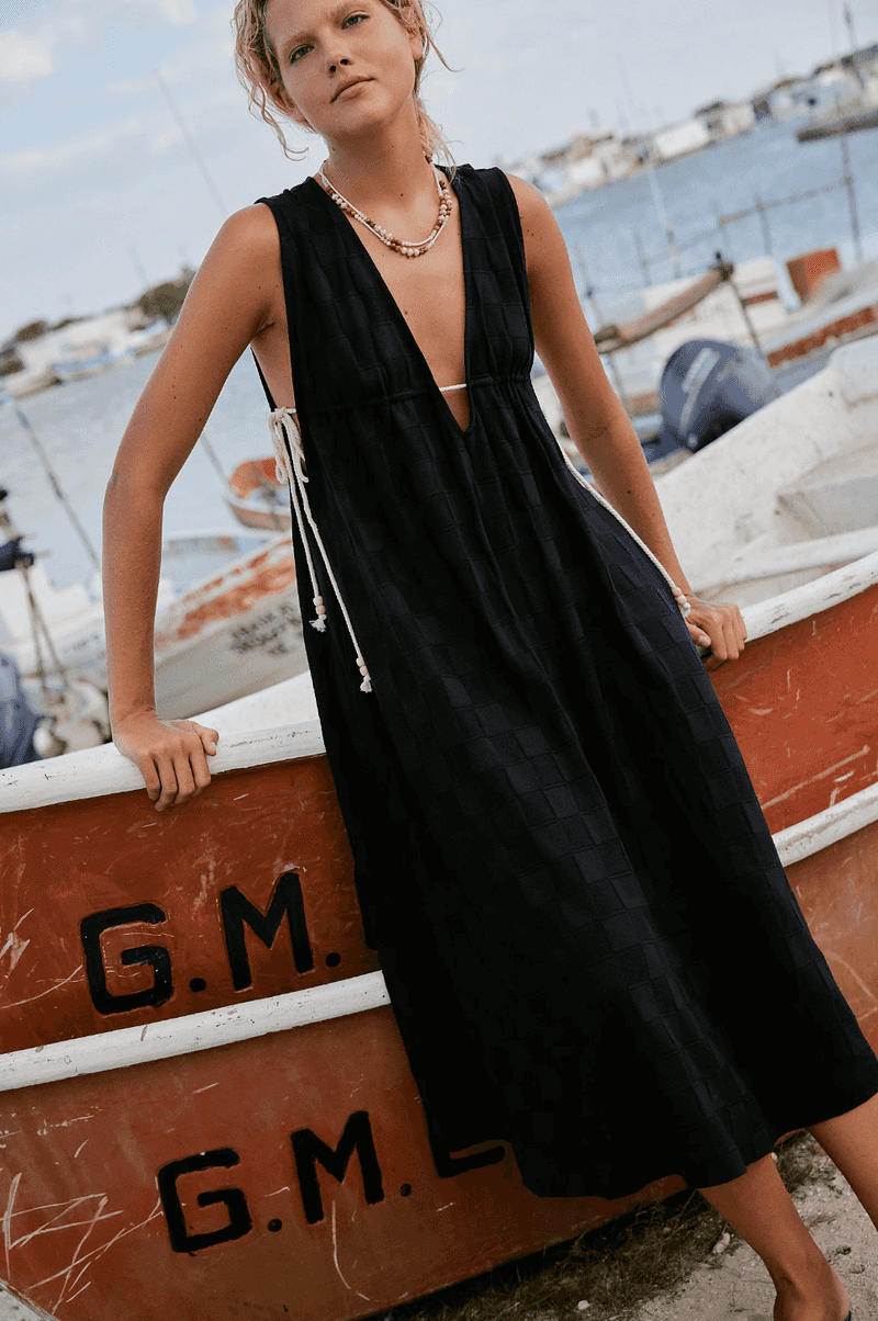 free people black dress maxi Black Maxi Dress Wrap Short Sleeve main image 1
