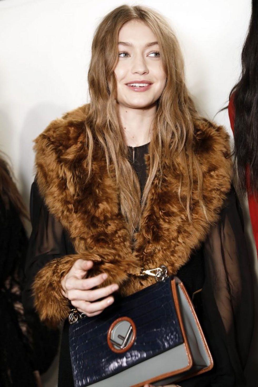 MILAN, ITALY - FEBRUARY 23: Gigi Hadid is seen backstage ahead of the Fendi show during Milan Fashion Week Fall/Winter 2017/18 on February 23, 2017 in Milan, Italy. (Photo by Tristan Fewings/Getty Images)