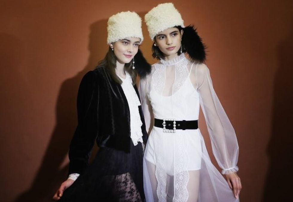 MILAN, ITALY - FEBRUARY 24: (EDITORS NOTE: Image has been digitally altered.) A model is seen backstage ahead of the Blugirl show during Milan Fashion Week Fall/Winter 2017/18 on February 24, 2017 in Milan, Italy. (Photo by Vittorio Zunino Celotto/Getty Images)