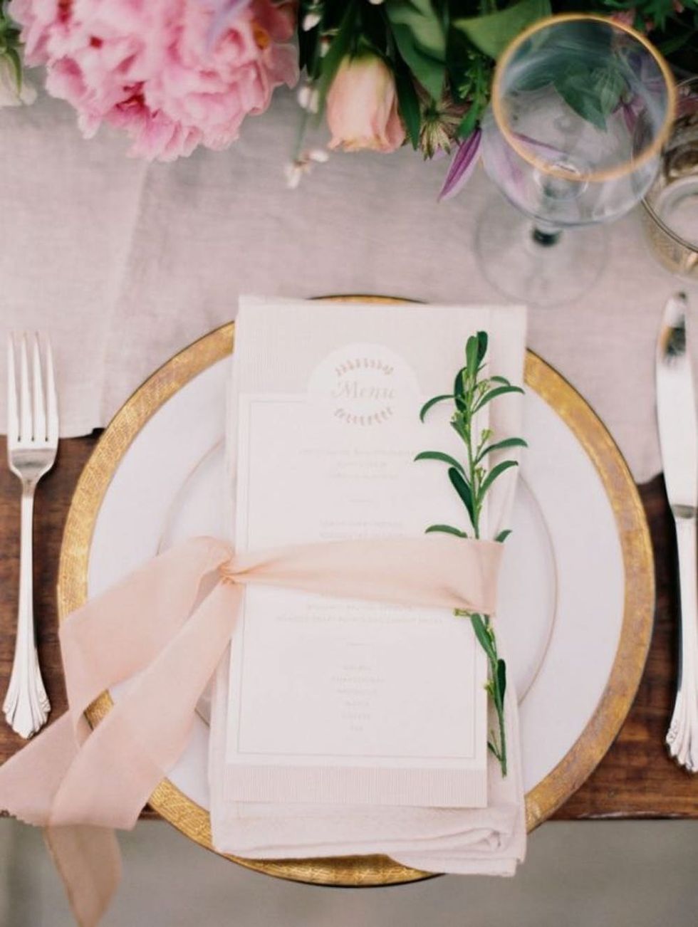 Millennial Pink Menus