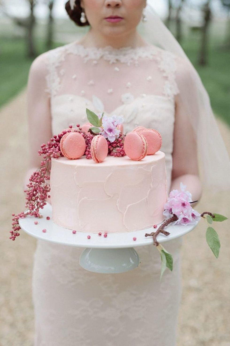 Millennial Pink Wedding Cake