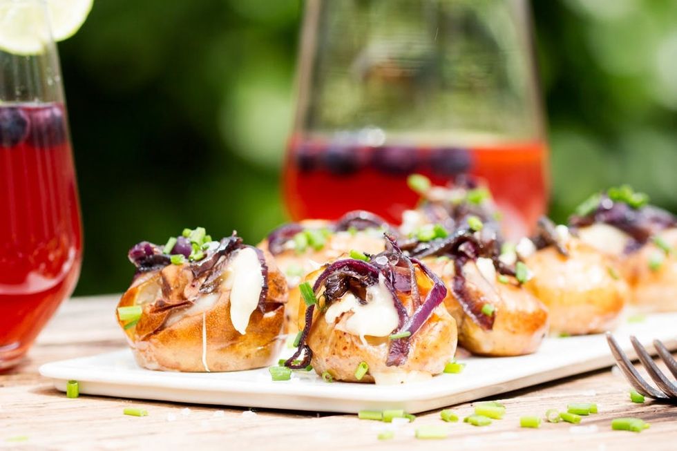 Mini Brie-Stuffed Baked Potatoes