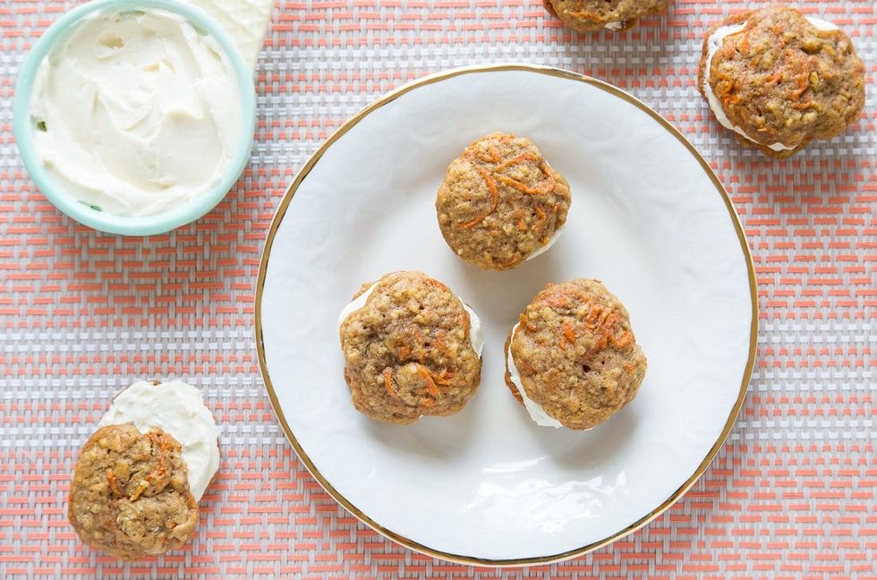Mini Carrot Cake Cookie Sandwiches